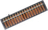 Digit Standard Abacus Soroban Professional 17 Column Math Abacus (10.2 Inch) with Reset Button for Adults Kids (Brown)