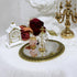 1:12 2pcs iLAND Dollhouse Mirrors, Miniatures Dollhouse Accessories on Scale, Metal Framed Glass Mini Mirror w/Rose