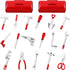 Gejoy 17PCS 1:12 Miniature Doll House Tools Metal Home Repair Tools Set Multifunctional