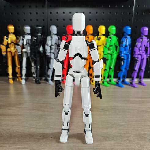 5PCS Assembly Completed T13 Action Figure, 3D Printed Multi-Jointed Movable Lucky 13 Figures, Creative Gifts (5 Colors)