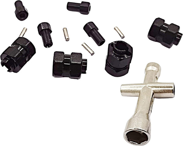 Aluminum Alloy 7mm RC Wheel Hex Hub Spacer with 9.5mm Offset Extension 4Pcs for AXIAL SCX24