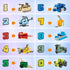 15 3-10 Number Transforming Toys Pieces Number Robot, Number-Blocks for Learning & Play Transform Into Car