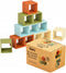 Impresa Blocks for Toddlers 1-3 - 12 Pack, 2-Inch Multicolor Silicone -