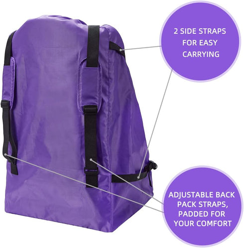 Clearworld Car Seat Travel Bag for Air Travel, Durable Gate Check Bag for Airport,Foldable Baby Stroller Travel Carry