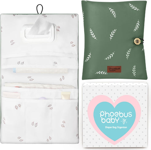 Baby Diaper Bag Organizer, Compact & Foldable Travel Organizer Pouches for Diaper
