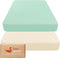 Quilted Crib Mattress Protector (2-Pack), Soft Toddler Mattress Pad Cover, Fits Standard