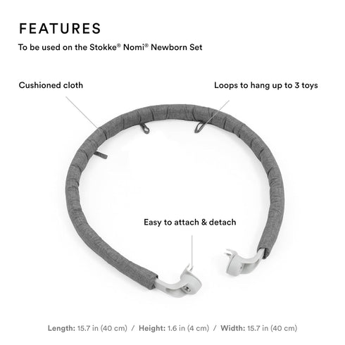Stokke Nomi Play - Includes Loops to Hang Up to Three Toys - Easily Clicks onto The Nomi Newborn Set - for Ages 0-6 Months by Stokke