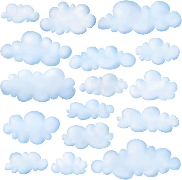 DECOWALL DS9-1702 Clouds Kids Wall Decals, Peel and Stick Removable Wall Stickers for Kids Nursery Bedroom Living Room