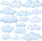 DECOWALL DS9-1702 Clouds Kids Wall Decals, Peel and Stick Removable Wall Stickers for Kids Nursery Bedroom Living Room