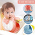 Set,Miicasa 3+ Silicone Baby Feeding Baby Led Weaning Supplies Kit With Suction Bowl & Car Plate, Bib, Spoon, Fork, Cup