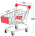 SKYCOOOOL 3 Pcs Mini Shopping Cart, Colorful Metal Shopping Cart Toy Mini Shopping Handcart Mode Tiny Ulitily Trolley