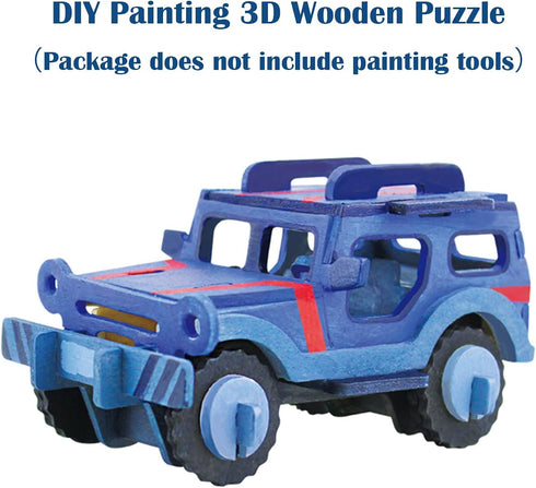 Georgie Porgy 3D Wooden Puzzles for Kids - Construction Woodcraft Kits DIY Model Puzzle Kits Pack of 3