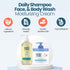 Happy Cappy Baby Shampoo, Body Wash, & Moisturizing Cream Bundle - Eczema Body Wash and Lotion for Kids & Toddlers