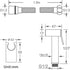 XKHLQLPEF Set Handheld Bidet Sprayer for Toilet, Black Portable Cloth Diaper Sprayer Brass Bathroom Bidet Sprayer Kit