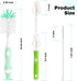 Gindasilva Cup,2 Pack Brushes,1 Pack Nipple,1 Baby Bottle Brush with One Base Hidden Nylon Nipple Cleaner, Stand