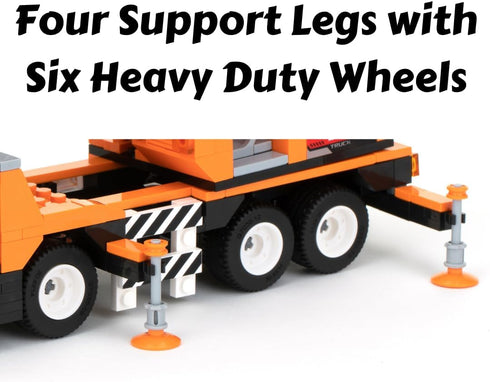 Set (475pcs) Set! Block Builder Mobile Crane Building Block and Construction Tower Crane. Two Building Kits in one Toy