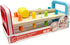 Hape Rainbow Pounder, Pounding Bench Wooden Toy with Hammer, Blue Red Orange Green Yellow, 9.1 x 4 x 4.2 inch