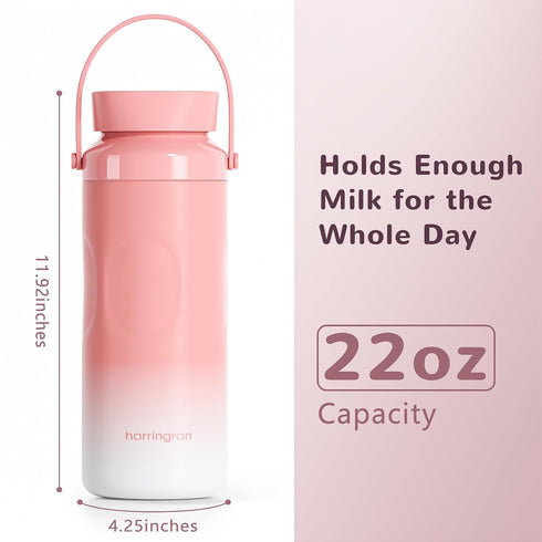 harringron 2 Pack 22oz 24 Portable Bottle Cooler for Breastmilk Travel Breastmilk Cooler Reusable Portable Chiller