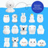 9 Lumipets Remote Control Silicone Night Light for Kids - Lion Design with Soft Colors & Sleep Timer - Rechargeable
