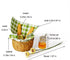 Miniature Food Dollhouse Accessories 9PCS Decor with 1:12 Scale Bread, Honey Basket, Picnic Cloth, and Flowers