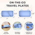 Set, 9pcs 316 Travel Silicone Baby Feeding Portable Feeding Supplies, Toddler Suction Plates, Stainless Steel Spoon