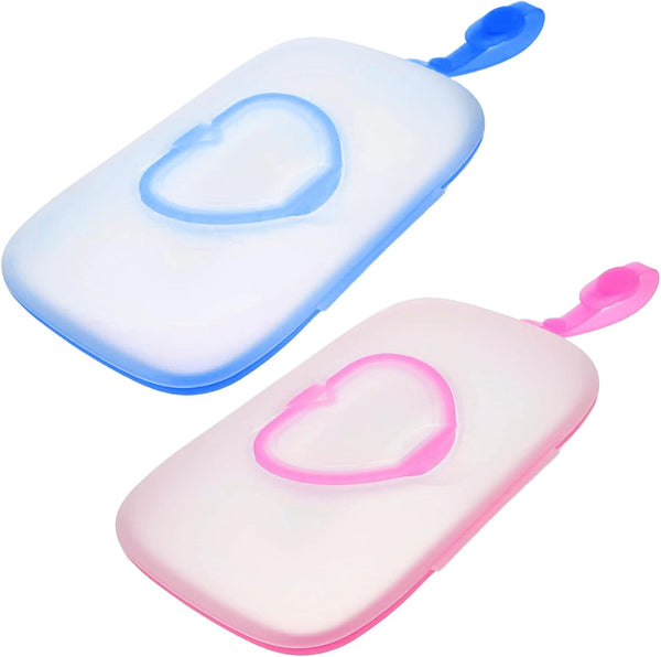 Pineeseatile 2PCS Wet Wipes Dispenser Box, Waterproof Refillable Plastic Baby Wipes Dispenser with