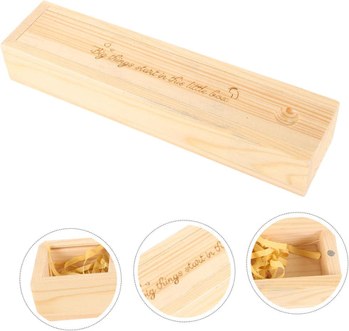 Pregnancy Test Keepsake Box Wooden Storage Case for Announcement First Positive Test Memory Unique for Parents