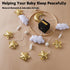 GOODMOM Baby Crib Mobile Nursery Decoration Moon and Stars Hanging Mobile Gender-Neutral Baby Mobile for Crib Handmade