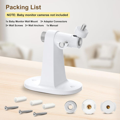GAHOGA HB6550/HB6560/HB6240/HB65/HB6148/HB6339 SM935E, 360 Adjustable Baby Monitor Wall Mount for HelloBaby & ANMEATE