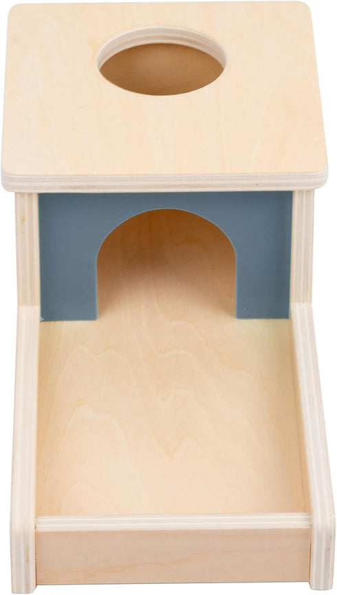 Adena Montessori Object Permanence Box with Tray, Three Wooden Balls Montessori Toys for 6-12 Months Baby