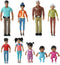 Beverly Hills Doll Collection Sweet Li'l Family Hispanic Dollhouse People Set - 9 Action Figures Including Grandpa,