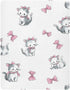 Vdsrup 39 27 5In Crib Sheets for Boys Girl Cat Pink Bow Neutral Mini Crib Mattress Sheets Fitted, Toddler Baby Sheets