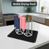 Enprotty Countertop Stainless Steel Bottle Drying Rack with Non-Slip Silicone Mat Foldable Water Bottles Dryer Stand