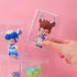 FOMIYES Bear Brick 5pcs Cube Plastics Box with Base - Clear Specimen Showcase Dolls Display Box for Action Figures