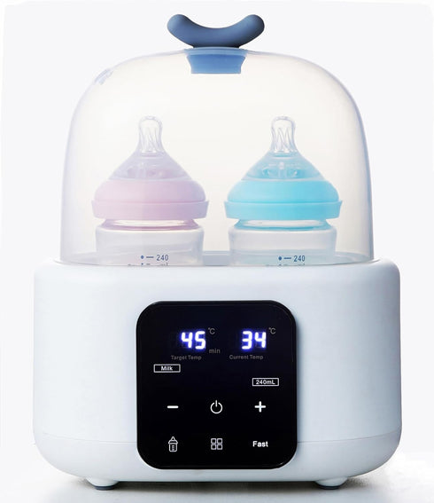 Double Baby Bottle Warmer All Bottles, 5-in-1 Fast Breastmilk Warmer Water Bath