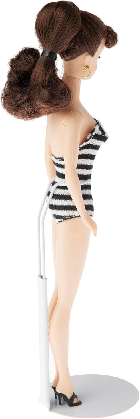 DSP-5125W 10, 11, 12 inch 1.125" 1.5" 3.25" 4" Plymor White Adjustable Doll Stand, fits and Slim Waist Dolls, Waist is