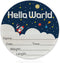 CLHHM Hello World Birth Announcement 6" Round Birch Wood Newborn Sign for Nursery