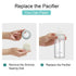 8oz (6 COMI Wide Neck Glass Breastmilk Collection n Storage Bottle, with Screw Ring Sealing Disk; Re-markable Sealing