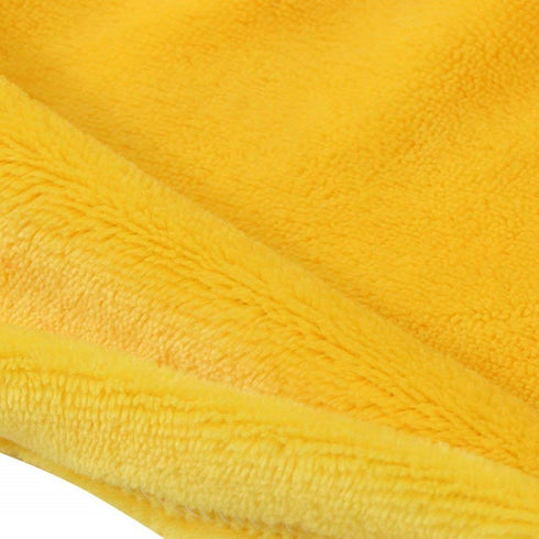 Vauwmsr Baby Hooded Blanket, Ultra Soft Warm Newborn Infant Swaddle Wrap Bath Shower Towel, 25.6" x 39.4", Yellow