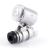 60X Microscope, Mini Pocket Microscope Portable Jewelry Magnifier with LED UV Light