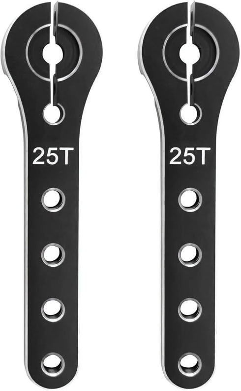 Nuofany 2pcs 56mm 25T 30-100CC 1/10 SCX10 Servo Horn Metal Metal Servo Arm Extension Servo Horn for Balsa Airplanes RC