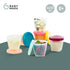 Set 6 (8oz Babymoov Baby Food Jars, of Each) Storage Containers, BPA-Free Leakproof Silicone Lids, Microwave, Freezer
