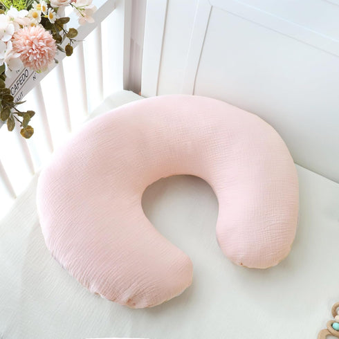 Baby Nursing Pillow Cover, Removeable Breastfeeding Pillow Slipcover, Muslin Nursing Pillow Case for Newborn Boys