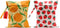 CFGBFDGH 2Pcs Fruits Wet Bags 12x10 Inch, Strawberry Orange Waterproof Travel Laundry Bags,