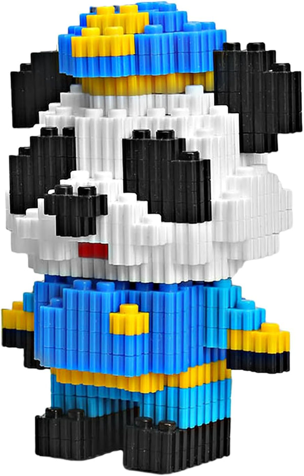 Larcele Micro Building Blocks Animal Set, DIY Mini 3D Building Toy Bricks, 339 Dots KLJM-10 Police Panda