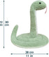 53 Inches Green Plush Snake Stuffed Animal Toy, Soft Cuddly Plushie Hugger Toy for Boys & Girls, Gifts for Kids