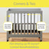 3mm 4M 4 38x24 Halo Mini Crib Breathable Mesh Liner for Mini Crib, Classic Mesh, White, Size Covers Sides FITS MINI