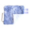 Handmade Plush Mini Blanket Pacifier Holder (True Blue Marble & Satin)