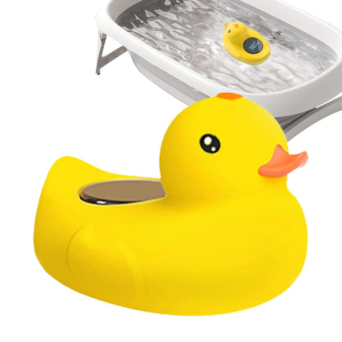Generic 10x7.5x6.4cm, Cartoon Duck Temperature Meter, Magnetic Rechargeable Digital Display, PVC Waterproof Sensor