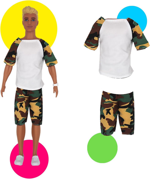 EuTengHao 25Pcs Doll Clothes for 12 Inch Boy Dolls - Includes 16 Different Wear Clothes and Accessories